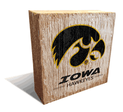 Iowa Hawkeyes Team Logo Block 6X6