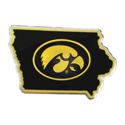 Iowa Hawkeyes Team State Aluminum Embossed Emblem