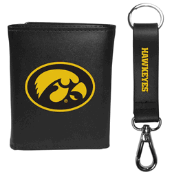 Iowa Hawkeyes Tri-fold Wallet & Strap Key Chain