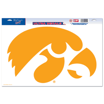 Iowa Hawkeyes Ultra Decal 11in x 17in Horizontal Logo