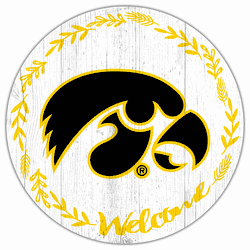 Iowa Hawkeyes Welcome 12in Circle