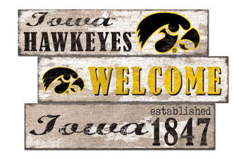 Iowa Hawkeyes Welcome 3 Plank