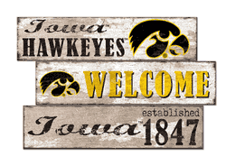 Iowa Hawkeyes Welcome 3 Plank
