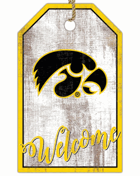Iowa Hawkeyes Welcome Team Tag 11x19 Sign