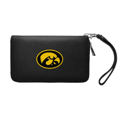 Iowa Hawkeyes Zip Organizer Wallet Pebble Black