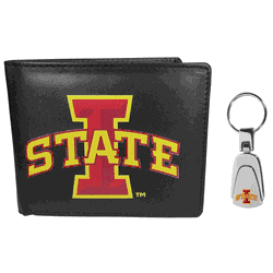 Iowa St. Cyclones Bi-fold Wallet & Steel Key Chain