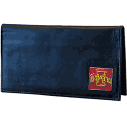 Iowa St. Cyclones Deluxe Leather Checkbook Cover