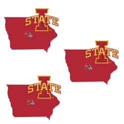 Iowa St. Cyclones Home State Decal, 3pk