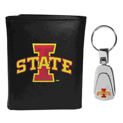 Iowa St. Cyclones Tri-fold Wallet & Steel Key Chain