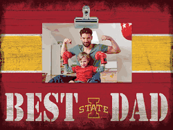 Iowa State Cyclones 10" x 8" Best Dad with Stripe Clip Frame