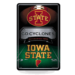 Iowa State Cyclones  11" x 17" Metal Home Dcor Sign