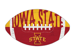 Iowa State Cyclones 12" Football Cutout Sign with City Name