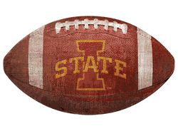 Iowa State Cyclones 12" Football Shaped Sign