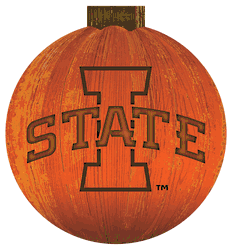 Iowa State Cyclones 12 in. Halloween Pumpkin Sign