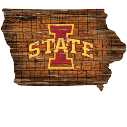 Iowa State Cyclones 12" Mini Roadmap State Sign