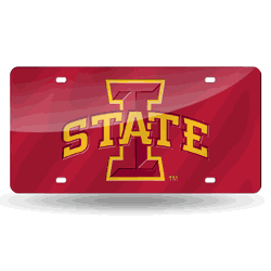 Iowa State Cyclones  12" x 6" Laser Cut Tag For Car/Truck/SUV