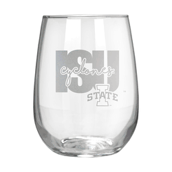 Iowa State Cyclones 17oz Stemmless Wine Glass