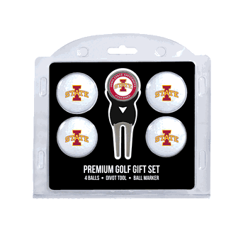 Iowa State Cyclones 4 Ball Gift Set + Divot Tool & Marker