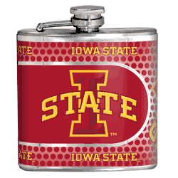 Iowa State Cyclones 6oz Stainless Steel Flask with Metallic Graphics