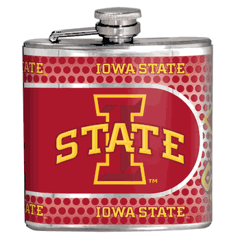 Iowa State Cyclones 6oz Stainless Steel Flask with Metallic Graphics