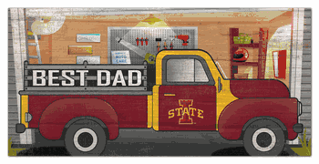 Iowa State Cyclones Best Dad Truck 6x12 Sign