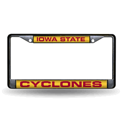 Iowa State Cyclones Black Laser Chrome Frame