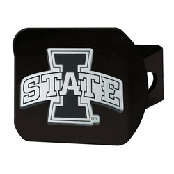 Iowa State Cyclones Black Metal Hitch Cover with Metal Chrome 3D Emblem