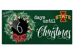Iowa State Cyclones Chalk Christmas Countdown 6x12 Sign