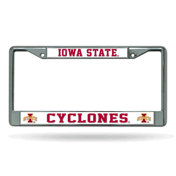 Iowa State Cyclones Standard Chrome Frame with Plastic Inserts 12