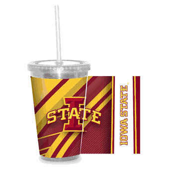 Iowa State Cyclones Clear Tumbler W/Straw