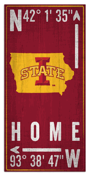 Iowa State Cyclones Coordinate 6x12 Sign