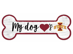 Iowa State Cyclones Dog Bone 6x12 Sign