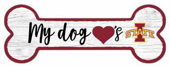 Iowa State Cyclones Dog Bone 6x12 Sign
