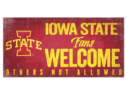 Iowa State Cyclones Fans Welcome Sign