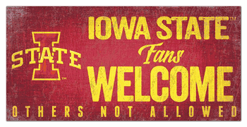 Iowa State Cyclones Fans Welcome Sign