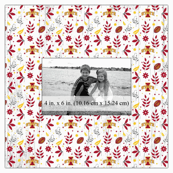 Iowa State Cyclones Floral Pattern 10x10 Frame