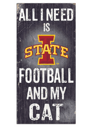 Iowa State Cyclones Football and My Cat 6x12 Sign