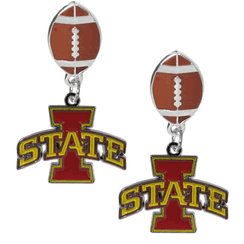 Iowa State Cyclones Football Stud Earrings
