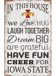 Iowa State Cyclones In This House 11x19 Sign