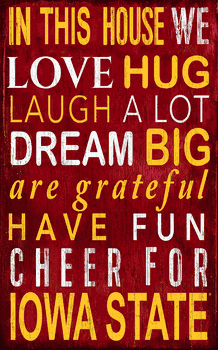 Iowa State Cyclones In This House Sign