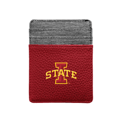 Iowa State Cyclones Pebble Front Pocket Wallet Dark Red