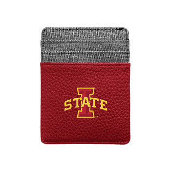 Iowa State Cyclones Pebble Front Pocket Wallet Dark Red