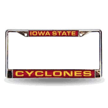 Iowa State Cyclones Red Laser Chrome Frame