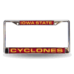 Iowa State Cyclones Red Laser Chrome Frame