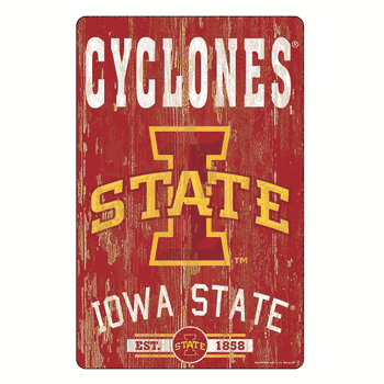 Iowa State Cyclones Sign 11x17 Wood Slogan Design