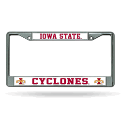 Iowa State Cyclones Standard Chrome Frame with Plastic Inserts 12" x 6" Car/Truck Auto Accessory
