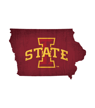 Iowa State Cyclones Team Color Logo State Sign