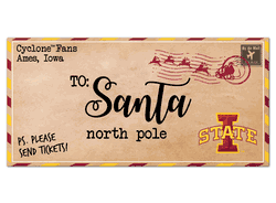 Iowa State Cyclones To Santa 6x12 Sign