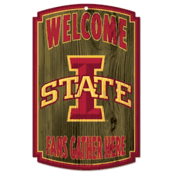 Iowa State Cyclones Wood Sign