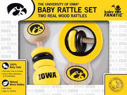 Iowa Wood Rattle Set